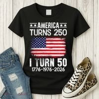 America Turns 250 I Turn 50 1976 50th Birthday Women's T-Shirt thumb 3