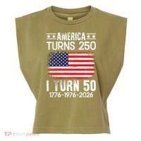 America Turns 250 I Turn 50 1976 50th Birthday Garment-Dyed Women's Muscle Tee thumb 0