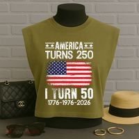 America Turns 250 I Turn 50 1976 50th Birthday Garment-Dyed Women's Muscle Tee thumb 3