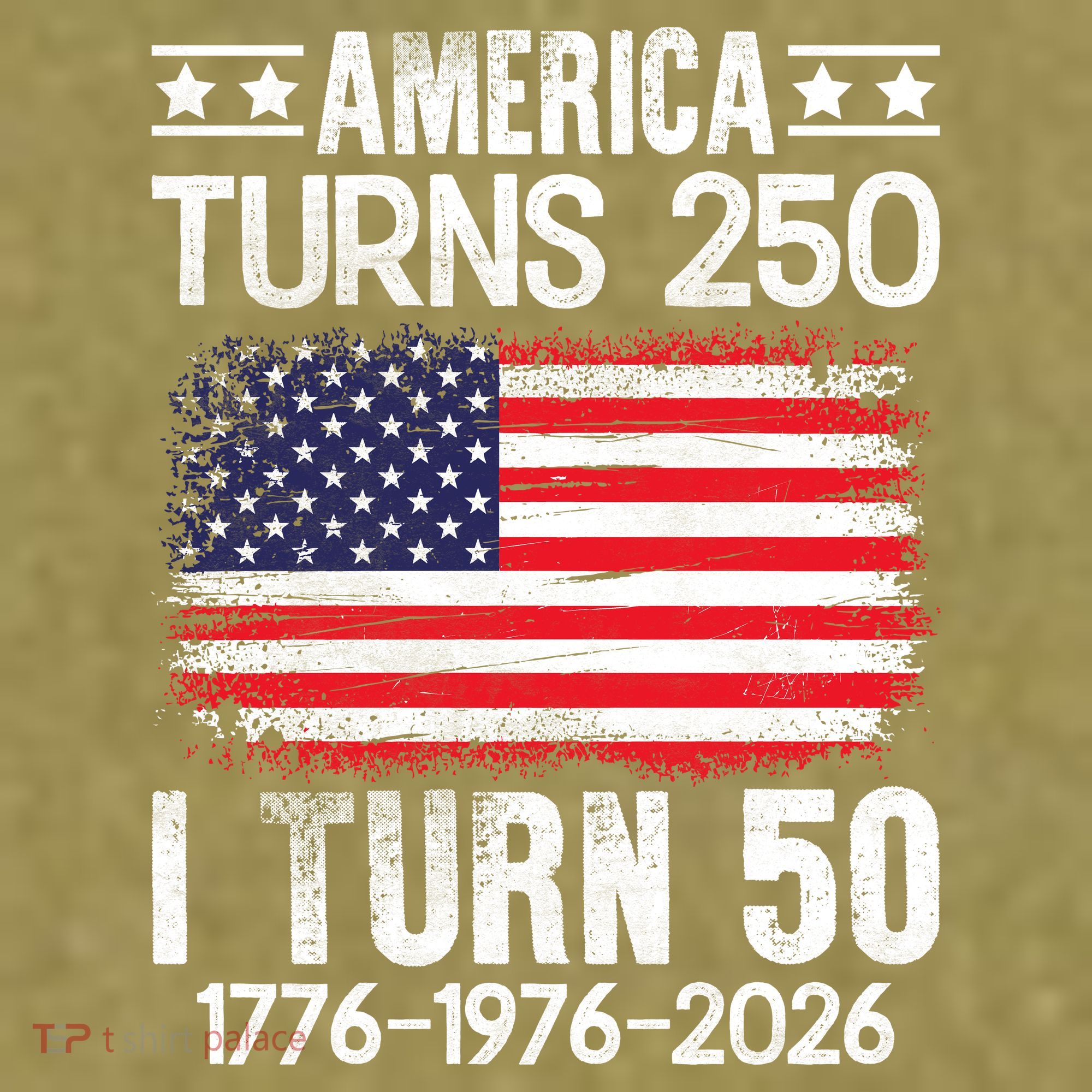 America Turns 250 I Turn 50 1976 50th Birthday Garment-Dyed Women's Muscle Tee