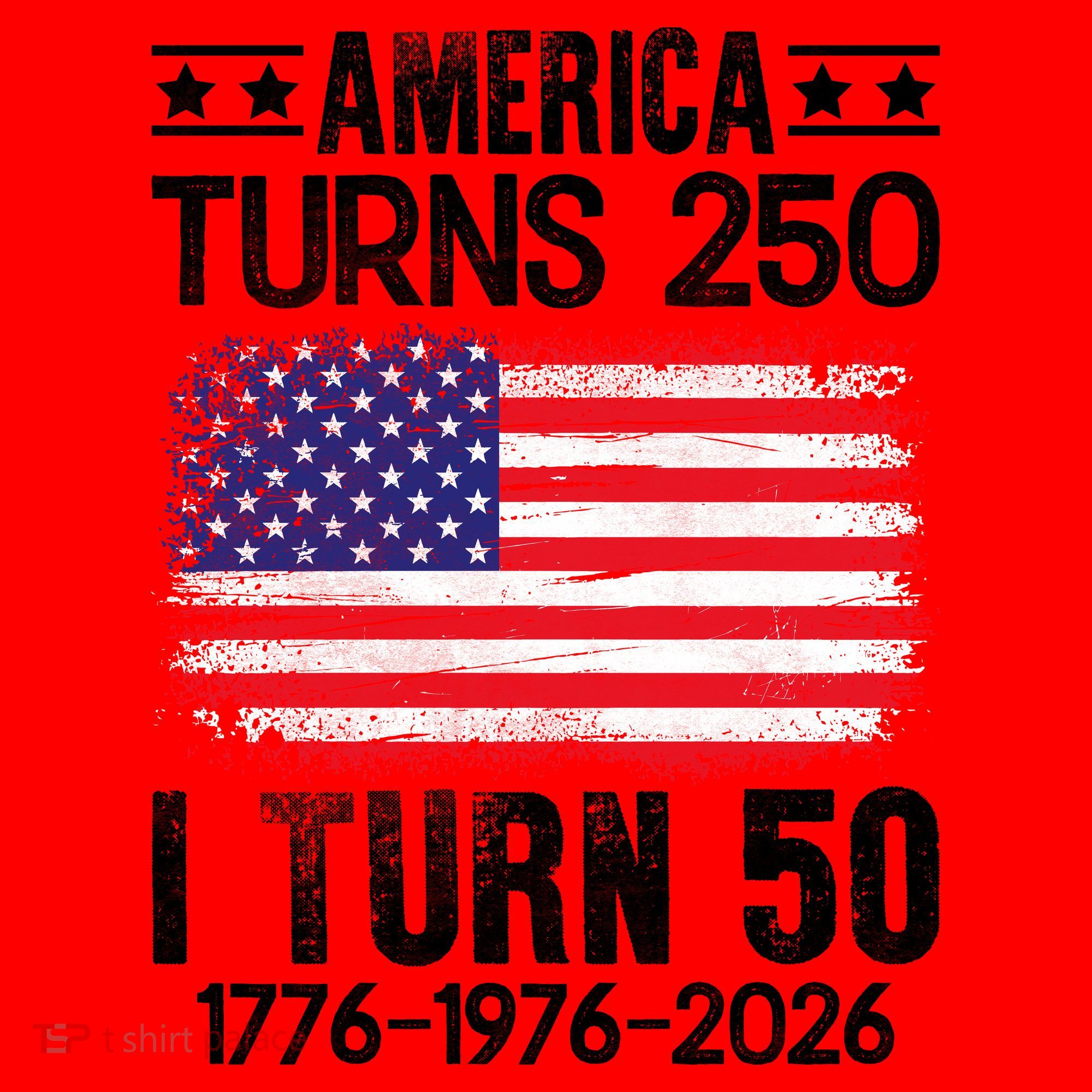 America Turns 250 I Turn 50 1976 50th Birthday Santa Hat