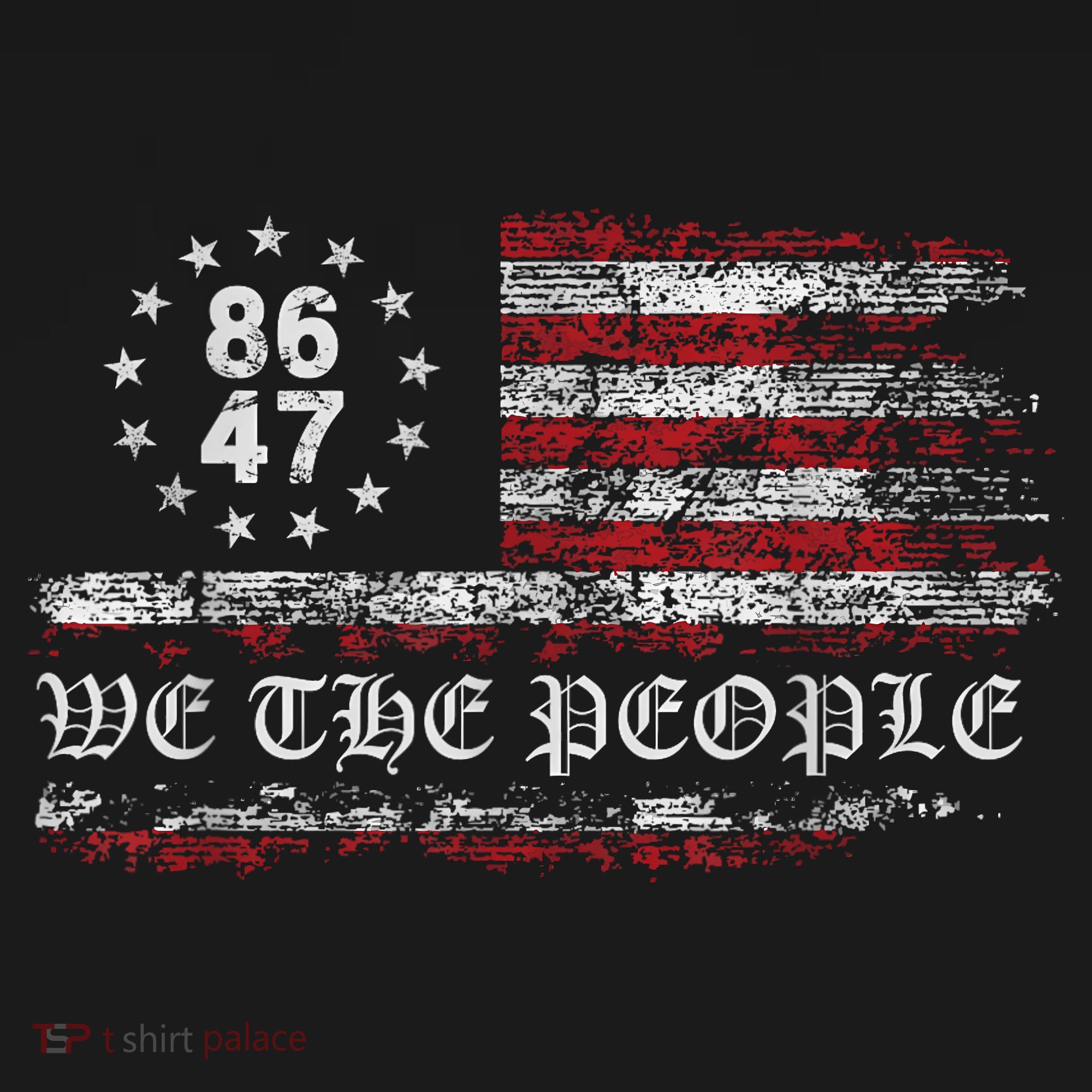 Anti Trump 8647 86 47 US Flag We The People Impeach 47 Ornament