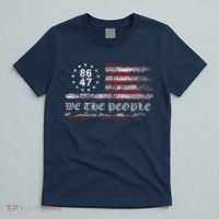 Anti Trump 8647 86 47 US Flag We The People Impeach 47 T-Shirt thumb 5