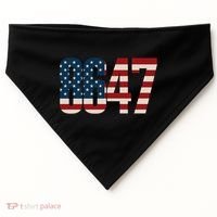 Anti Trump 8647 86 47th President US Flag USA-Made Doggie Bandana thumb 0