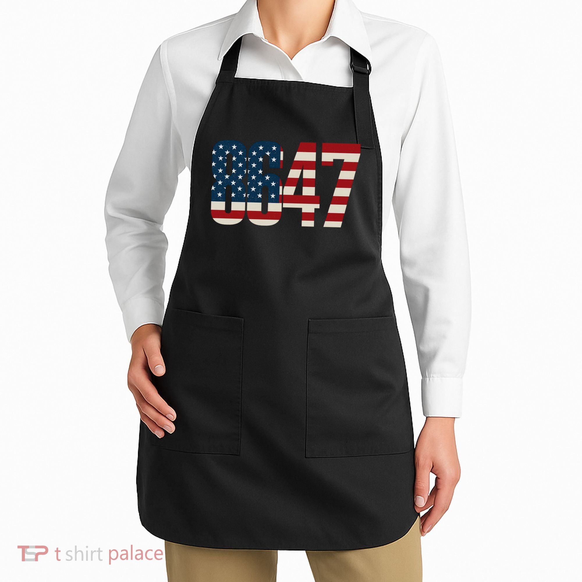 Anti Trump 8647 86 47th President US Flag Apron