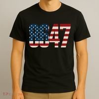 Anti Trump 8647 86 47th President US Flag T-Shirt thumb 3