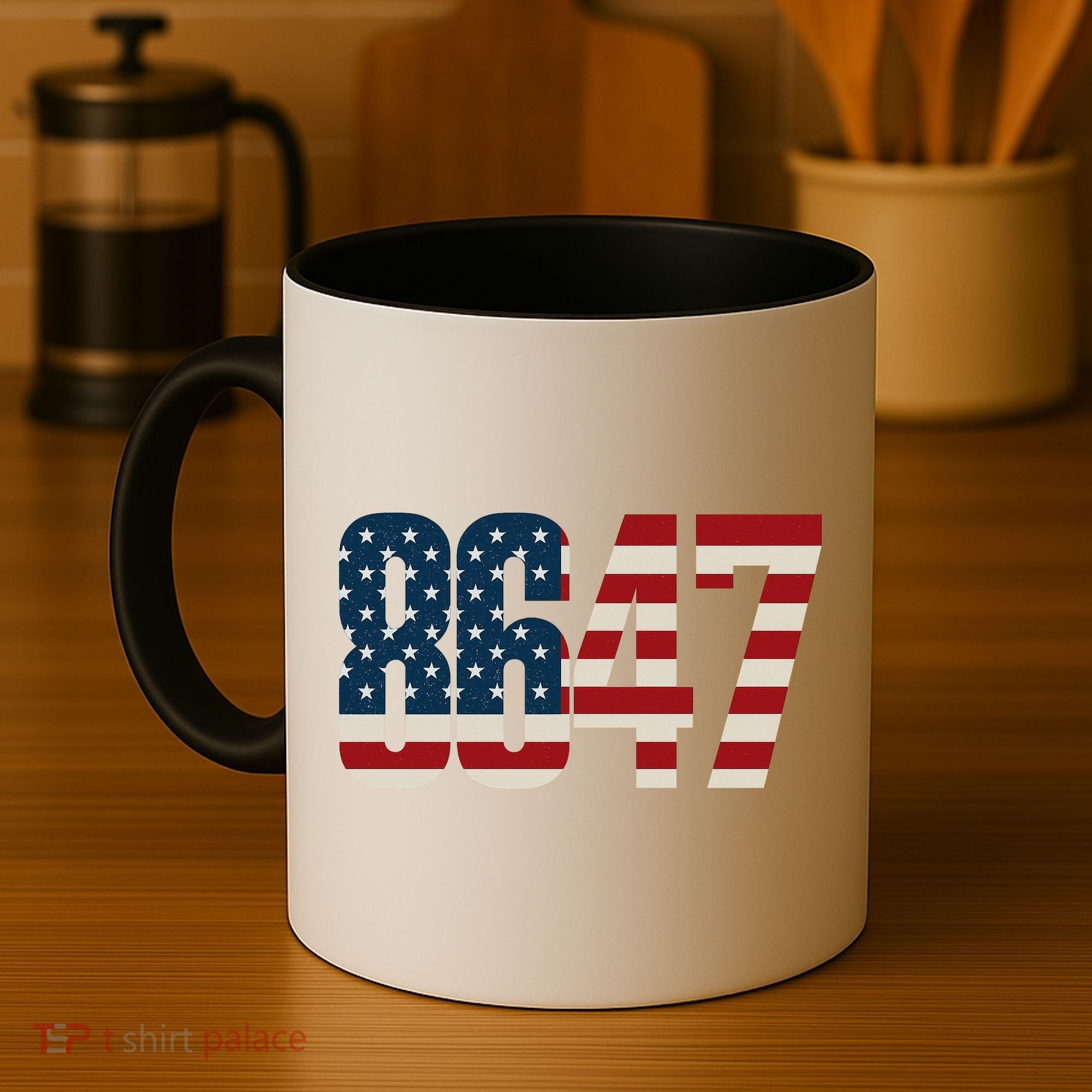 Anti Trump 8647 86 47th President US Flag Coffee Mug