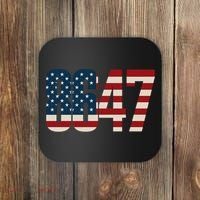 Anti Trump 8647 86 47th President US Flag Coaster thumb 0