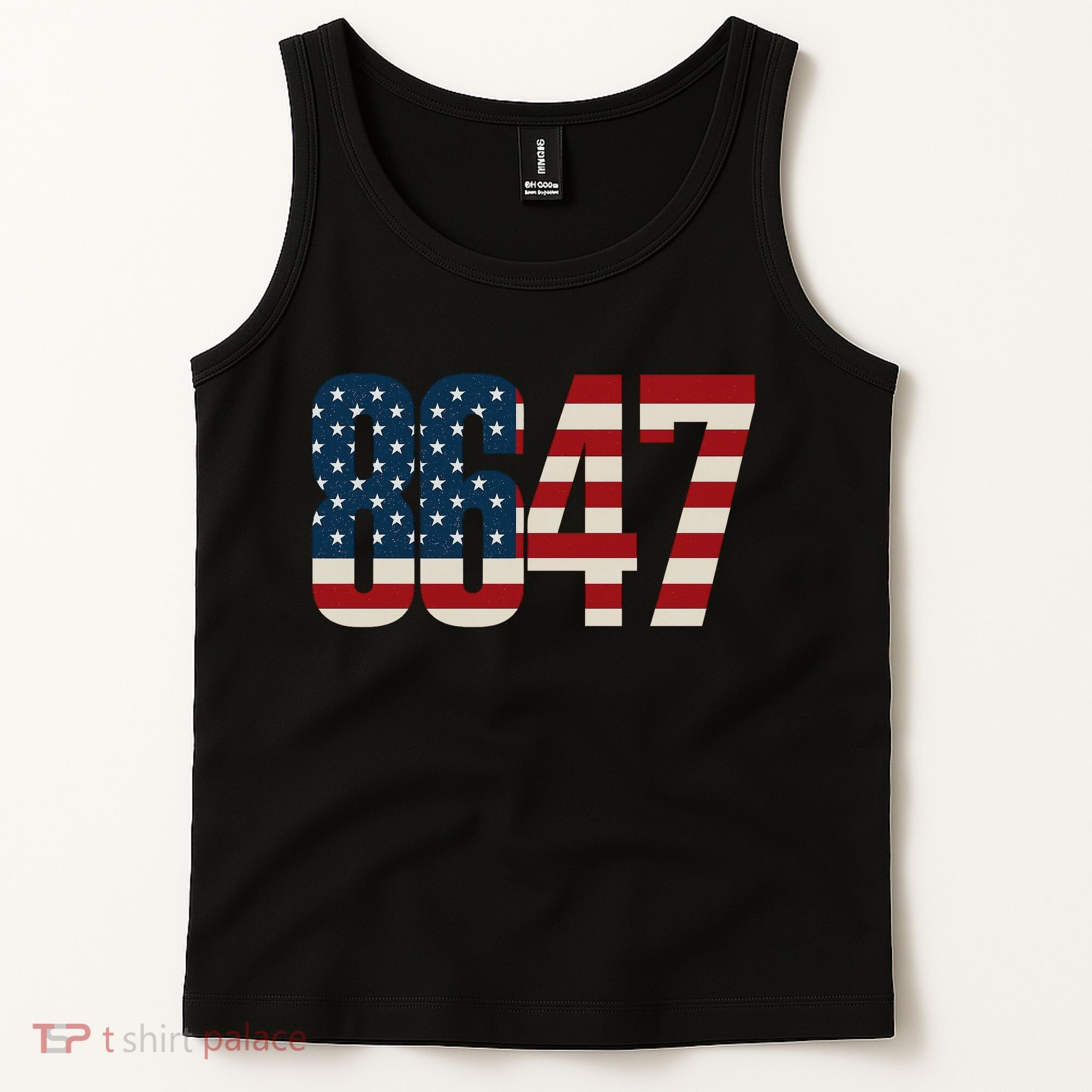 Anti Trump 8647 86 47th President US Flag Tank Top