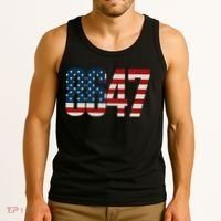 Anti Trump 8647 86 47th President US Flag Tank Top thumb 3