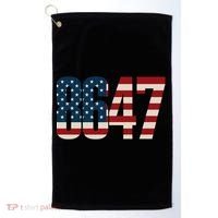 Anti Trump 8647 86 47th President US Flag Golf Towel thumb 0