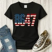 Anti Trump 8647 86 47th President US Flag Women's T-Shirt thumb 3
