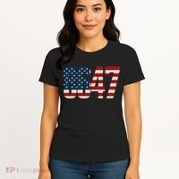 Anti Trump 8647 86 47th President US Flag Women's T-Shirt thumb 4