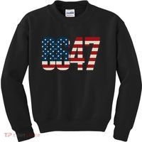 Anti Trump 8647 86 47th President US Flag Kids Sweatshirt thumb 0