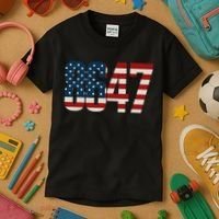 Anti Trump 8647 86 47th President US Flag Kids T-Shirt thumb 3