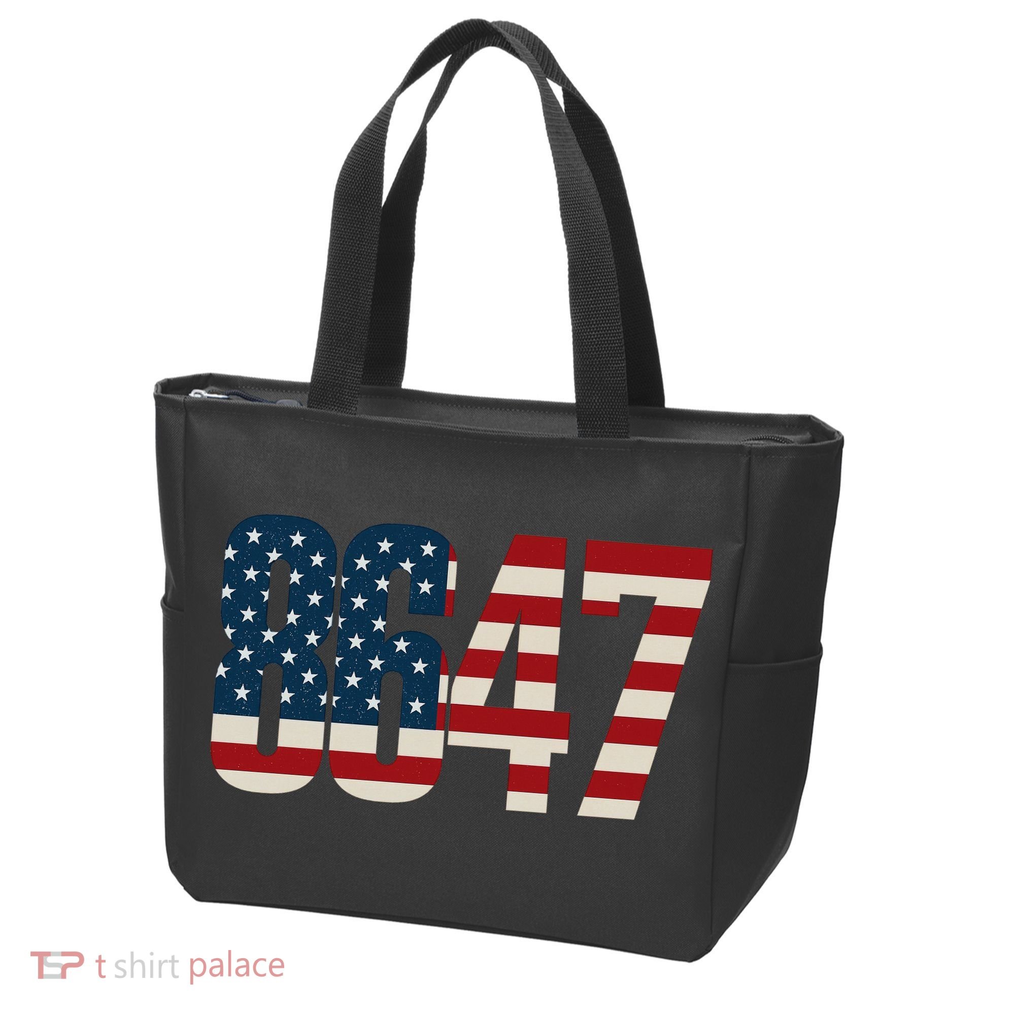 Anti Trump 8647 86 47th President US Flag Tote Bag