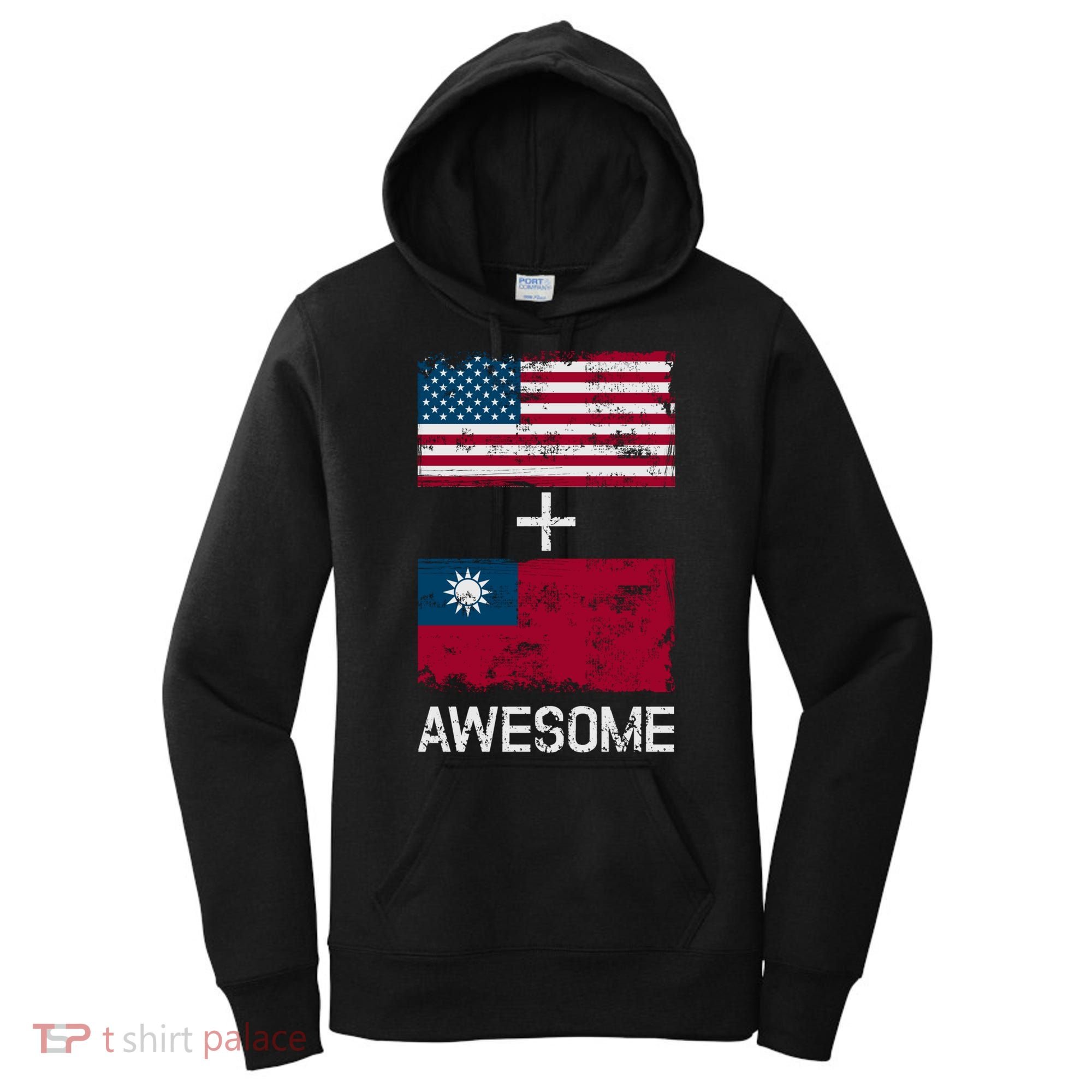American + Taiwanese = Awesome Usa And Taiwan Flags Product Cute Gift Women's Hoodie