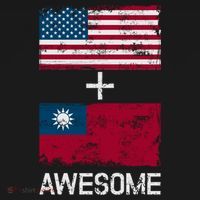 American + Taiwanese = Awesome Usa And Taiwan Flags Product Cute Gift Ornament thumb 1