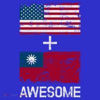 American + Taiwanese = Awesome Usa And Taiwan Flags Product Cute Gift Long Sleeve Shirt thumb 2