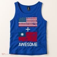 American + Taiwanese = Awesome Usa And Taiwan Flags Product Cute Gift Tank Top thumb 2