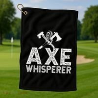 Axe Throwing Axe Whisperer Golf Towel thumb 1