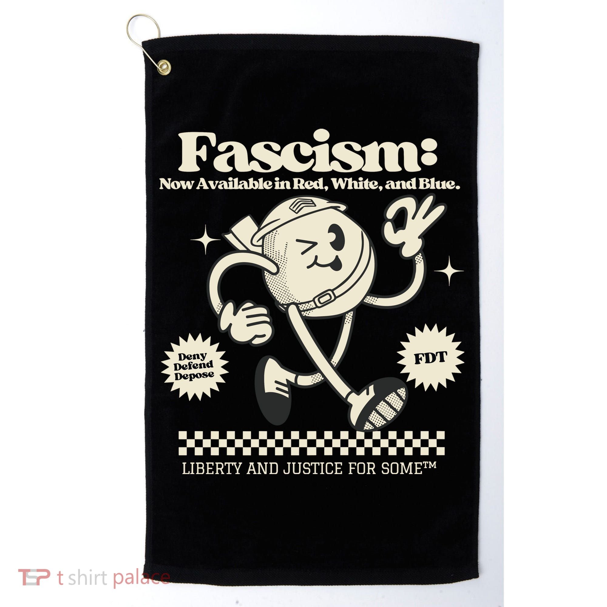 Anti Trump Anti Fascism Golf Towel
