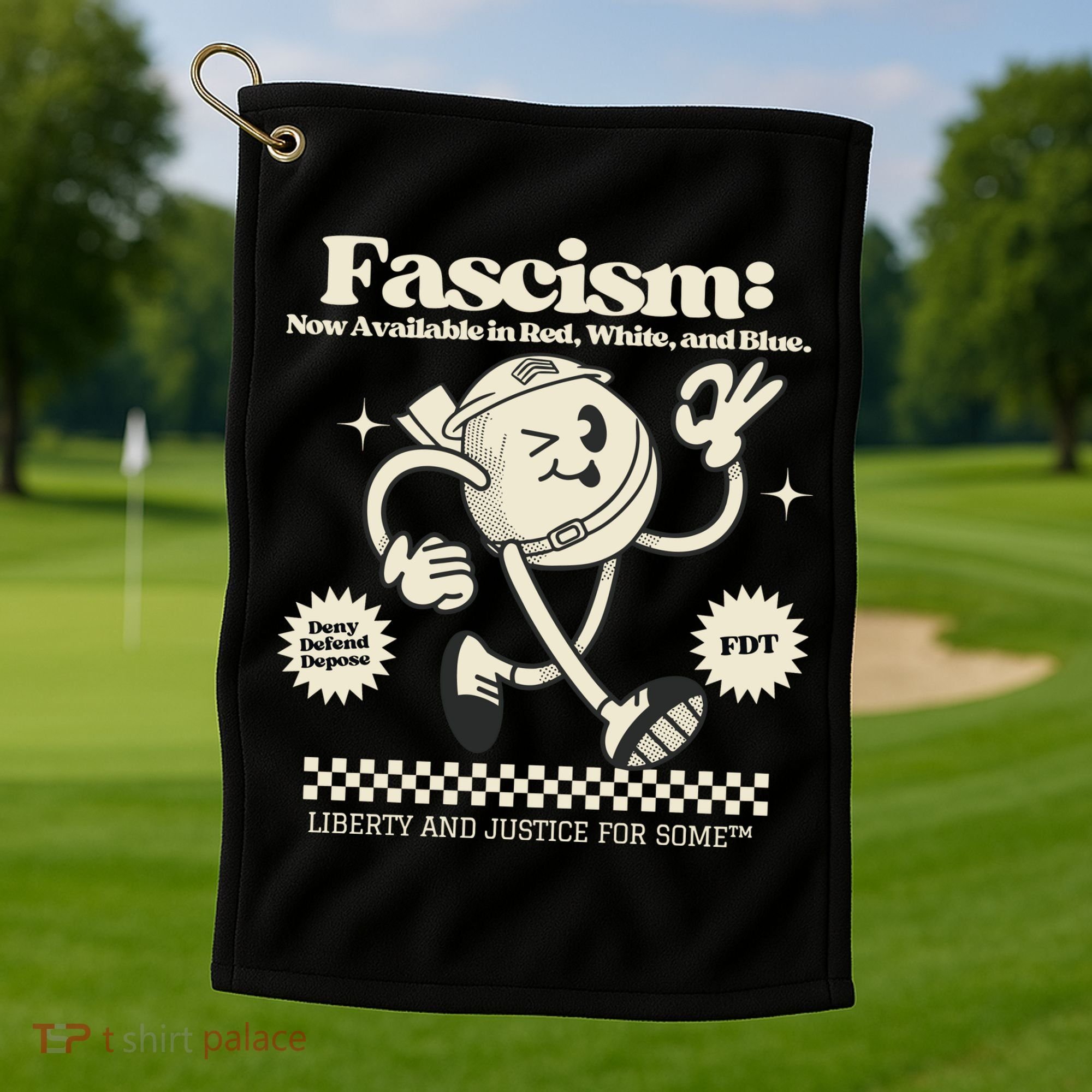 Anti Trump Anti Fascism Golf Towel
