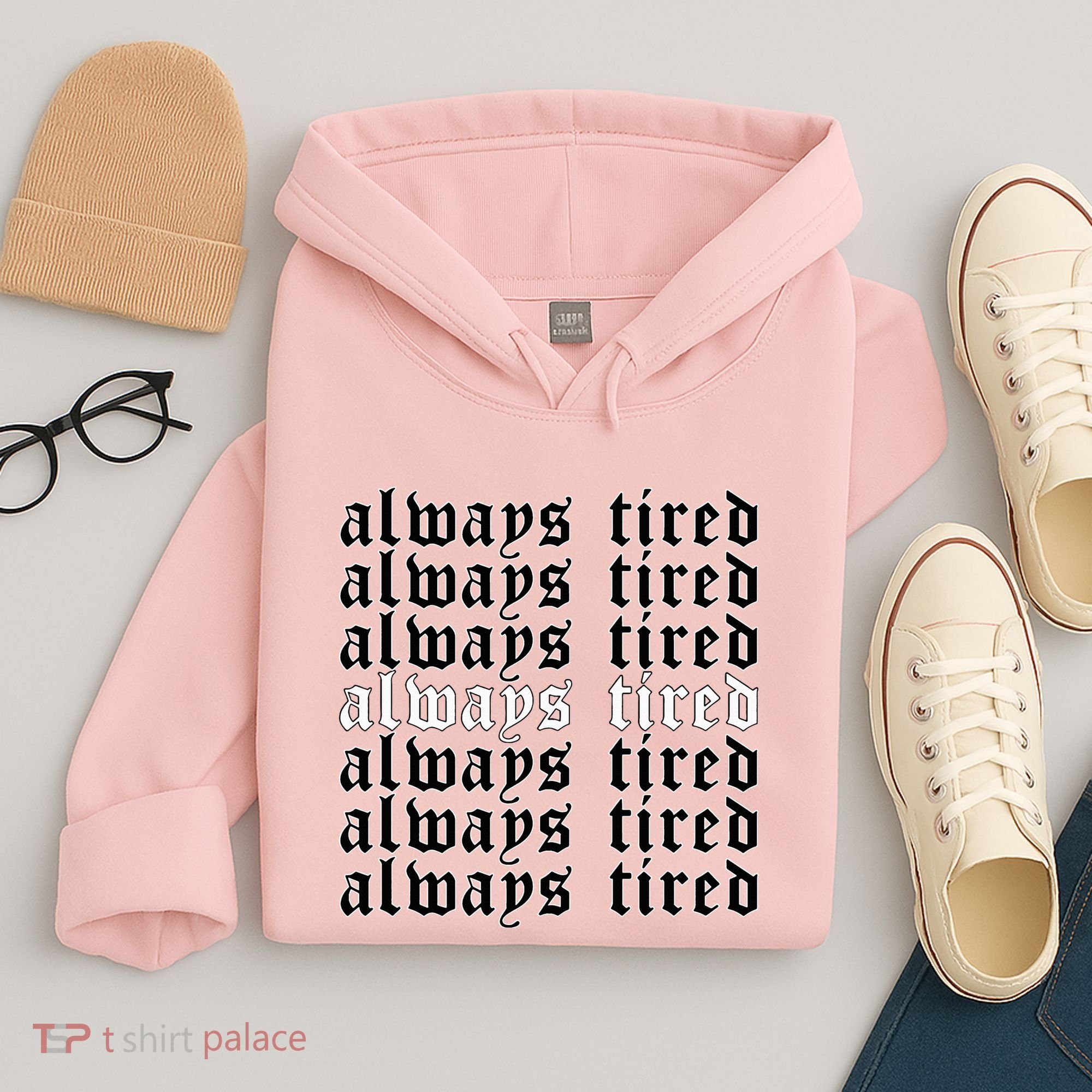 Always Tired Aesthetic Soft Grunge Goth Egirl Eboy Hoodie