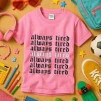 Always Tired Aesthetic Soft Grunge Goth Egirl Eboy Kids T-Shirt thumb 3