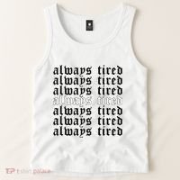Always Tired Aesthetic Soft Grunge Goth Egirl Eboy Tank Top thumb 2