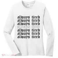 Always Tired Aesthetic Soft Grunge Goth Egirl Eboy Women's Long Sleeve Shirt thumb 0