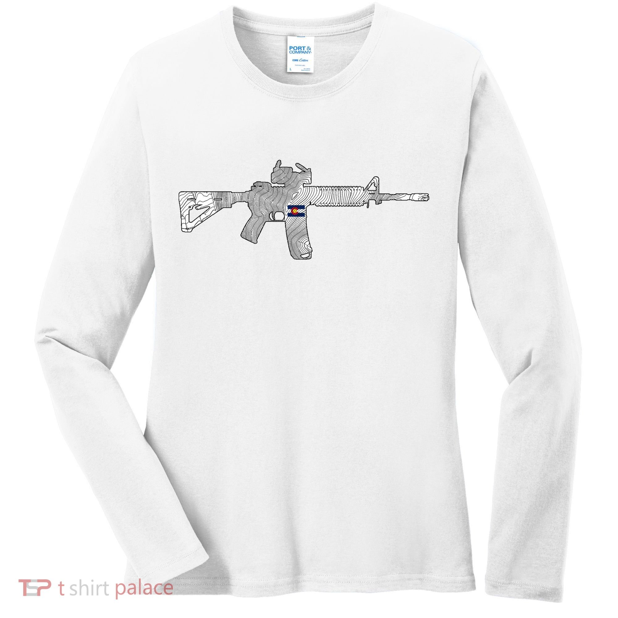 AR Topographic Women's Long Sleeve Shirt