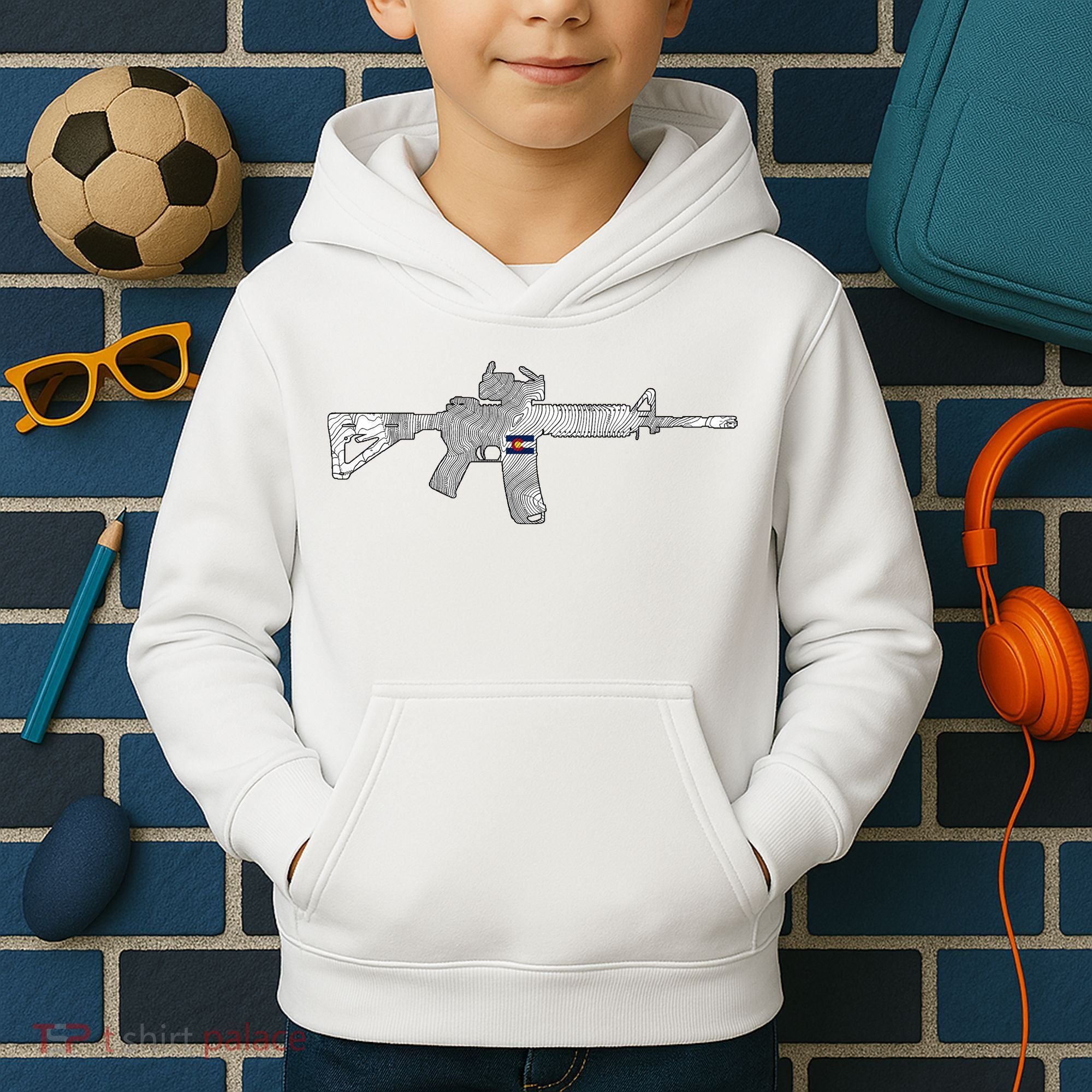 AR Topographic Kids Hoodie