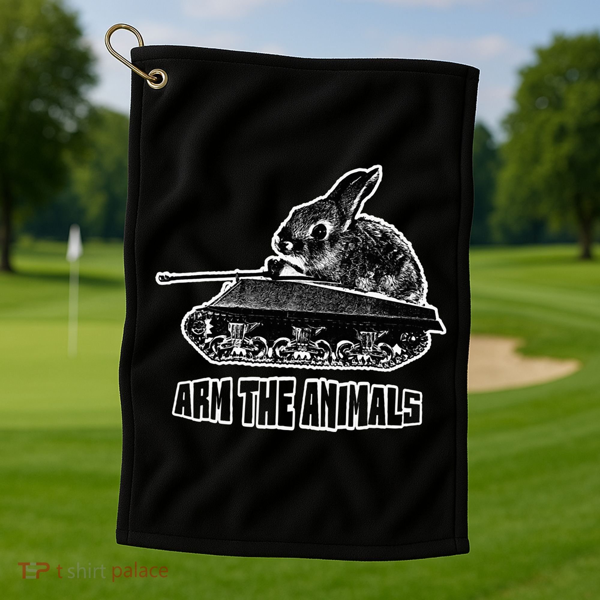 Arm The A.N.I.M.A.L.S Rabbit Tank Golf Towel