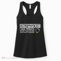 Astrophysics Telescope Astronomer Stars Galaxy Astrology Women's Tank Top thumb 0