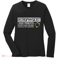Astrophysics Telescope Astronomer Stars Galaxy Astrology Women's Long Sleeve Shirt thumb 0