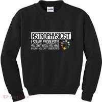 Astrophysics Telescope Astronomer Stars Galaxy Astrology Kids Sweatshirt thumb 0