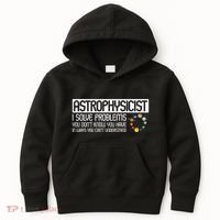 Astrophysics Telescope Astronomer Stars Galaxy Astrology Kids Hoodie thumb 0