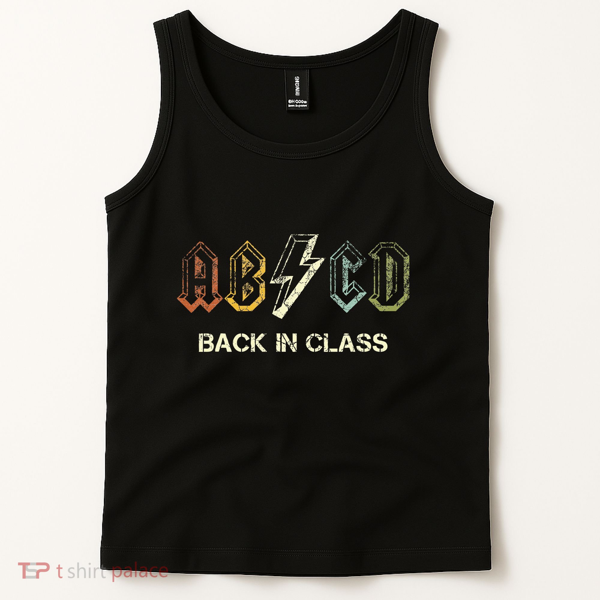 Abcd Teacher  Back To School Teacher Student Rock Tank Top