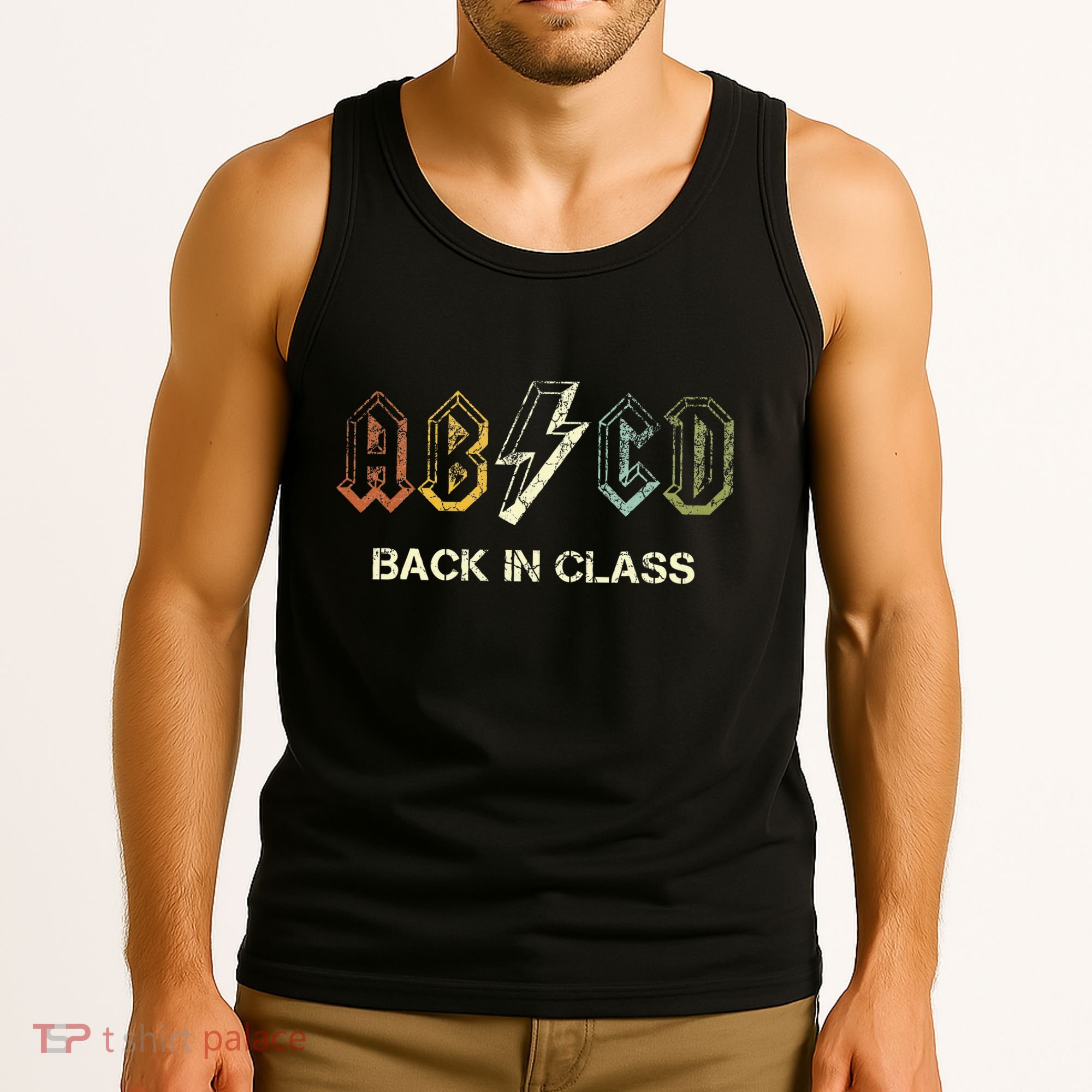 Abcd Teacher  Back To School Teacher Student Rock Tank Top