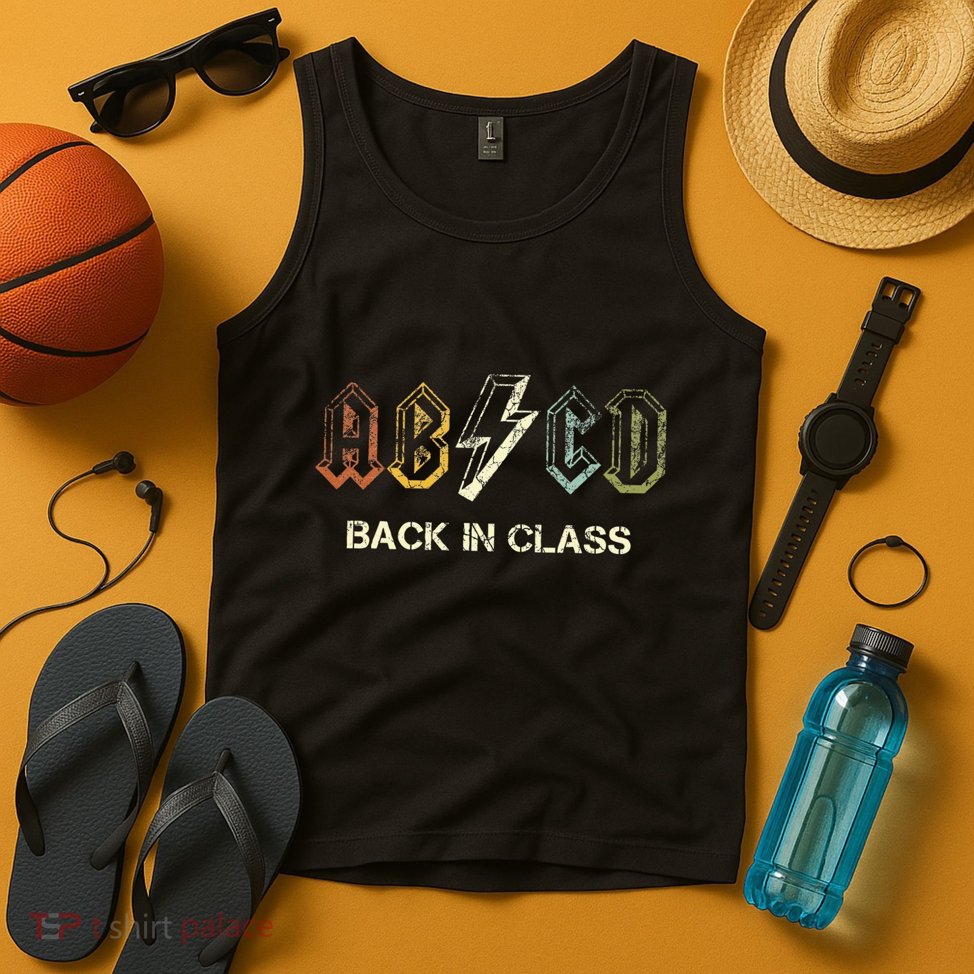Abcd Teacher  Back To School Teacher Student Rock Tank Top