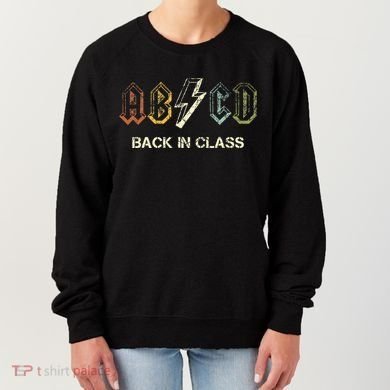 Abcd Teacher  Back To School Teacher Student Rock Women's Sweatshirt