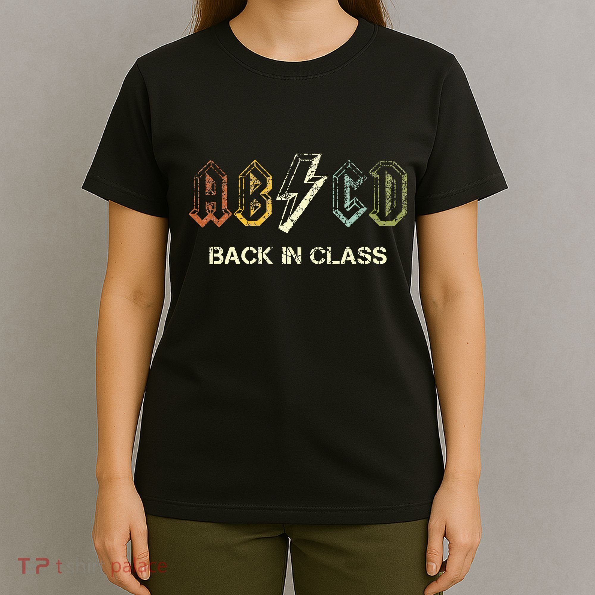 Abcd Teacher  Back To School Teacher Student Rock T-Shirt
