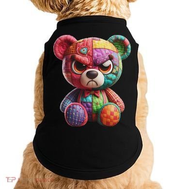 Angry Teddy Bear Print, A Very Grumpy Hug Doggie Tank