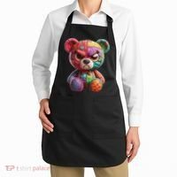 Angry Teddy Bear Print, A Very Grumpy Hug Apron thumb 2