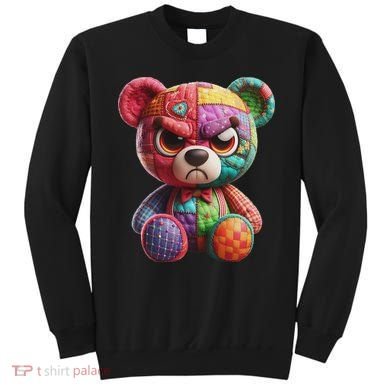 Angry Teddy Bear Print, A Very Grumpy Hug Sweatshirt