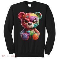 Angry Teddy Bear Print, A Very Grumpy Hug Sweatshirt thumb 0