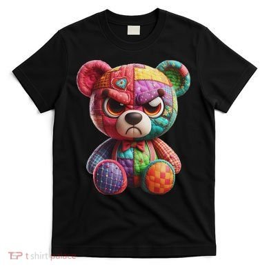 Angry Teddy Bear Print, A Very Grumpy Hug T-Shirt