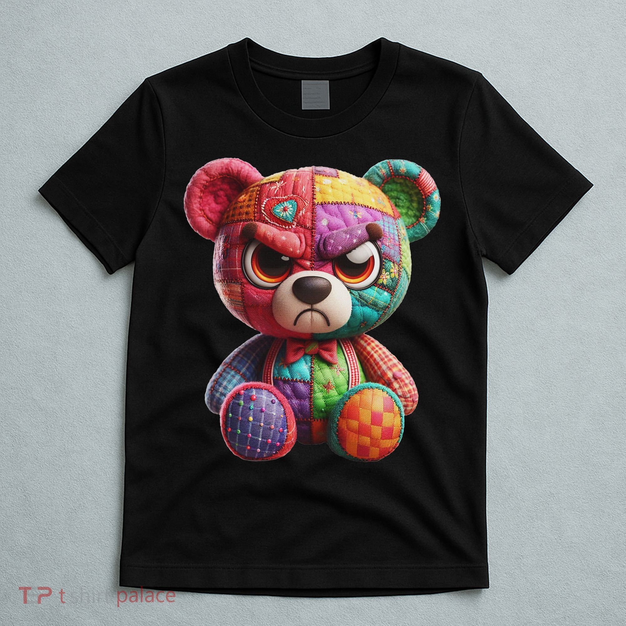 Angry Teddy Bear Print, A Very Grumpy Hug T-Shirt