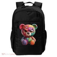 Angry Teddy Bear Print, A Very Grumpy Hug Backpack thumb 0